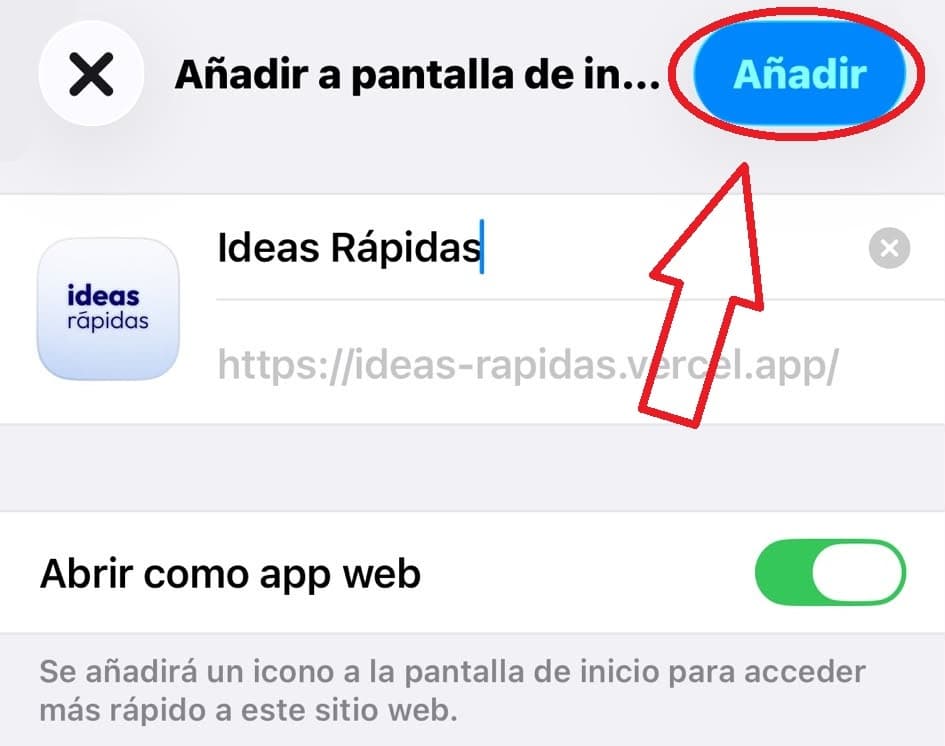 Paso 4: Pulsa "Añadir"